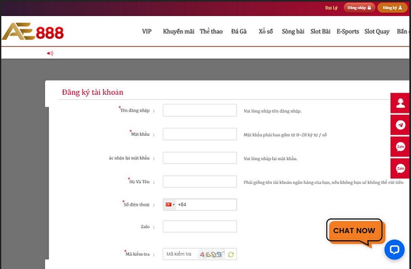 Xác nhận và hoàn thành thủ tục đăng ký AE888 để trải nghiệm