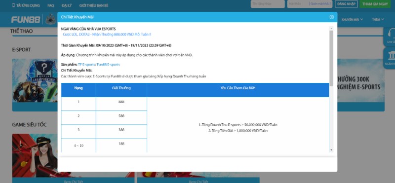 Cược LOL và Dota2 nhận tiền thưởng đặc biệt 