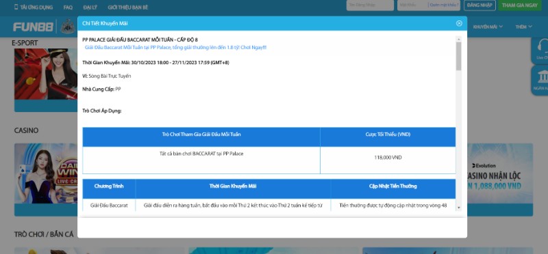 Đua top PP PALACE Baccarat nhận tới 1,8 tỷ 