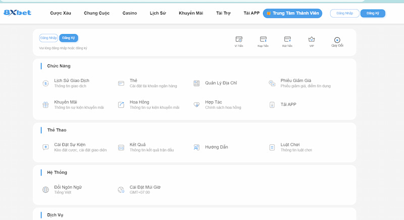 Chi tiết rút tiền 8XBET
