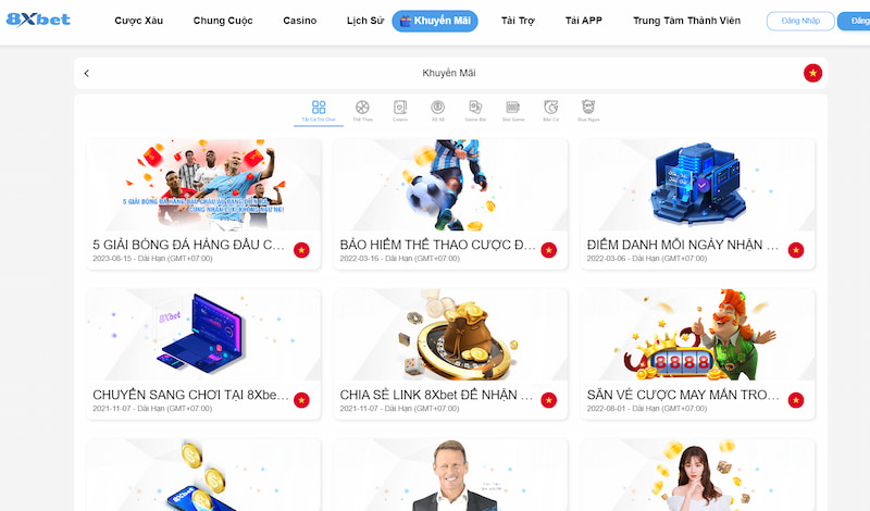 Khuyến mãi cực khủng có tại nhà cái 8XBET
