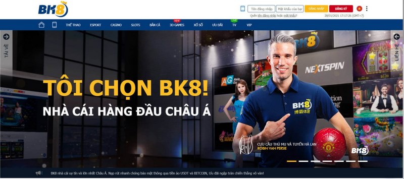 Truy cập trang web chính thức để bắt đầu quá trình đăng ký BK8