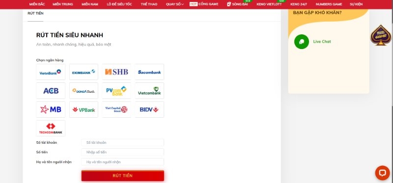 Rút tiền Lode88 về thẻ cào nhanh chóng chỉ với 3 bước