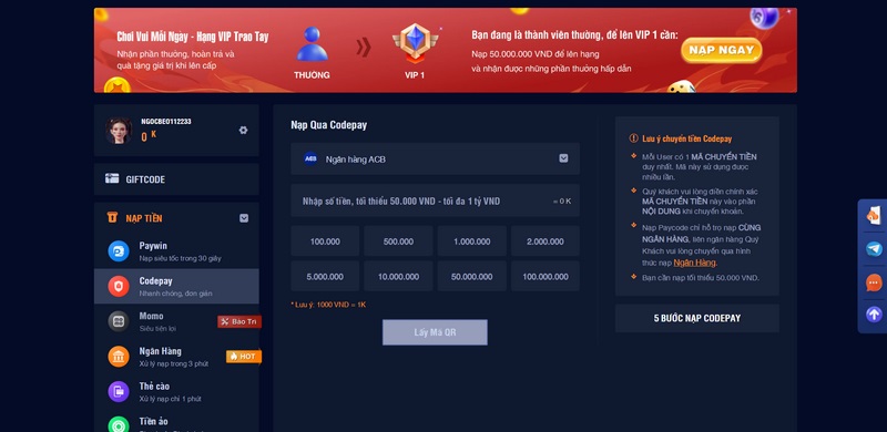 Phương thức thanh toán tại nhà cái TA88 đang cung cấp