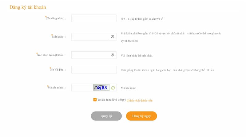 Cách tạo tài khoản