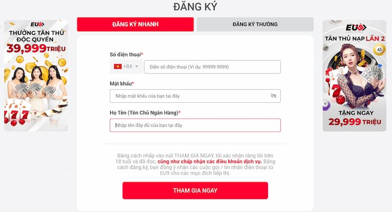 Cách tạo tài khoản