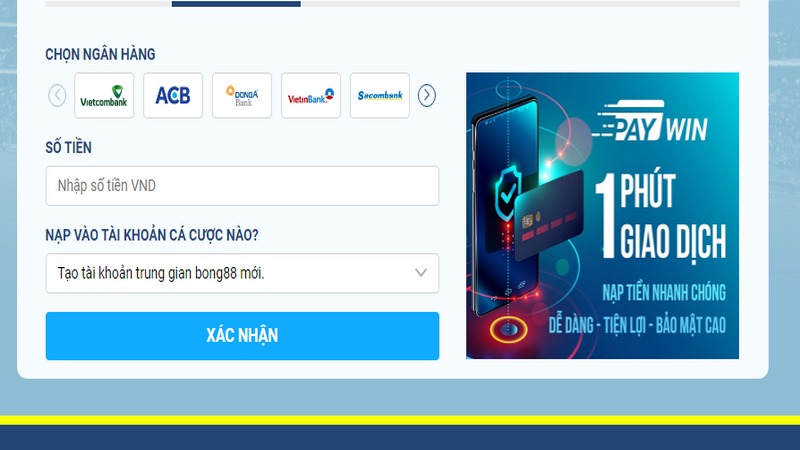 Trang game hỗ trợ đa dạng phương thức thanh toán linh hoạt