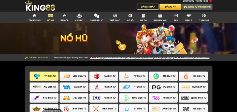 Nổ hũ tại nhà cái trúng thưởng lớn