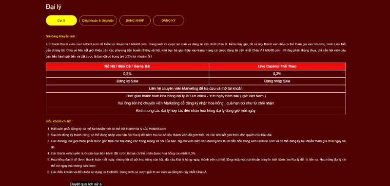 HELLO88 có cung cấp đại lý không?