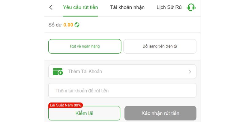 Quy trình rút tiền CM88